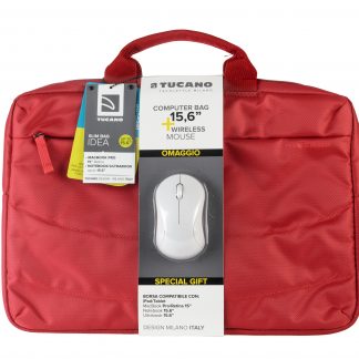 Tucano Idea Rossa Borsa per Notebook 15.6 Pollici con Mouse Wireless