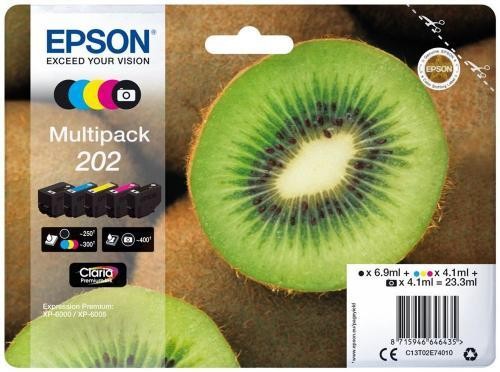 Epson Serie Kiwi 202 Multipack 5 Cartucce Inchiostro Originale