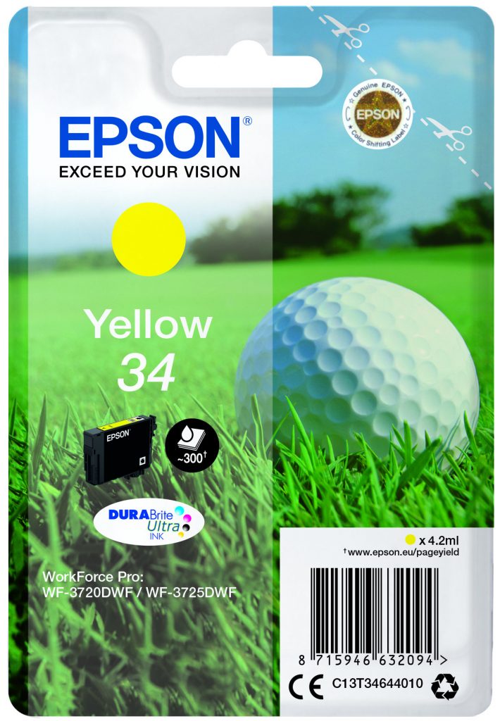 Epson T346 Serie Pallina Da Golf Cartuccia Ink Jet Giallo