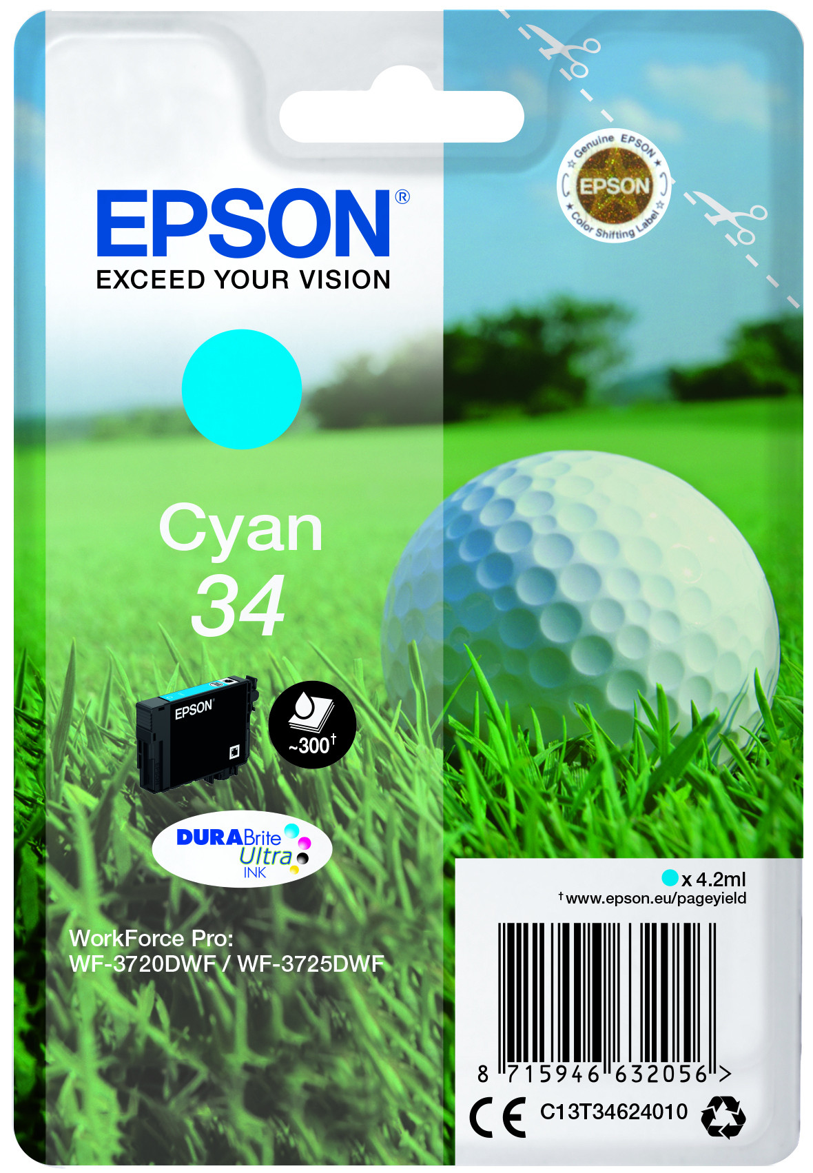 Epson T346 Serie Pallina Da Golf Cartucce Ink Jet Ciano