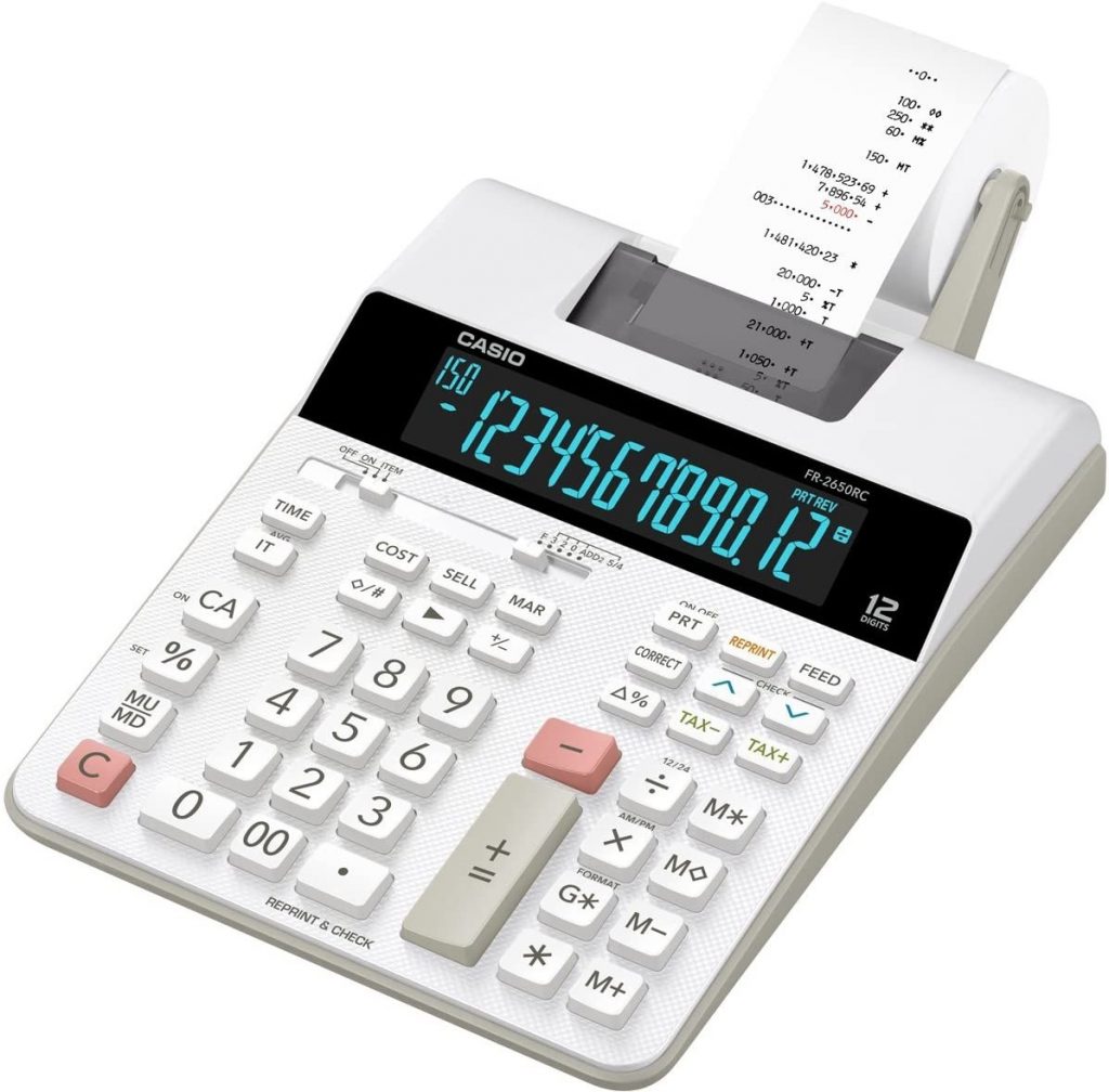 Casio FR2650RC Calcolatrice Scrivente 12 Cifre 2 Colori