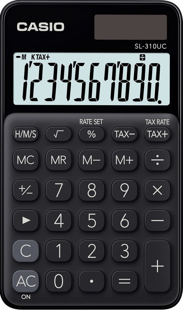 Casio SL-310UC-BK Calcolatrice Tascabile 10cifre