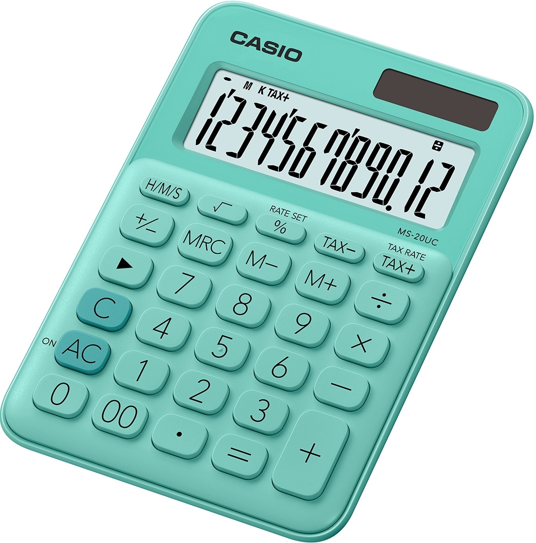 Casio MS-20UC-GN Calcolatrice Tascabile 12 Cifre