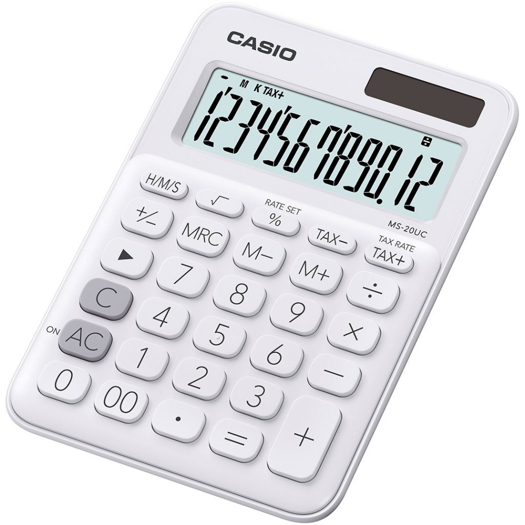 Casio MS-20UC-WE Calcolatrice Tascabile 12 Cifre
