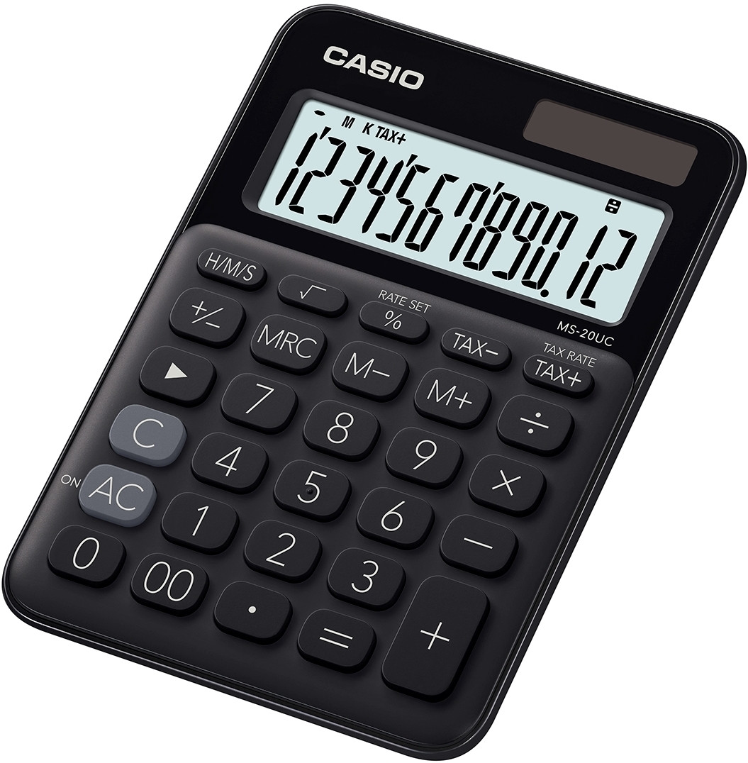Casio MS-20UC-BK Calcolatrice Tascabile 12 Cifre