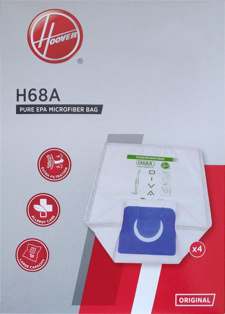 Hoover H68A Confezione 4 Sacchetti Ricambio per Scopa Diva