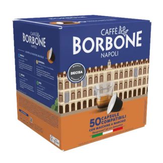 Caffe Borbone Confezione 50 Capsule Miscela Decisa Compatibili Nespresso