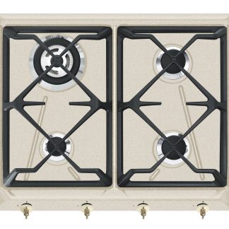 Smeg SRV864AVOGH2 Avena Piano Cottura Gas 60CM 4 Fuochi Griglie in Ghisa