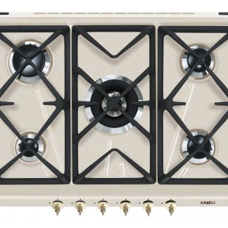 Smeg SRV876AVOGH2 Avena Piano Cottura a Gas 70CM 5 Fuochi con Griglie in Ghisa
