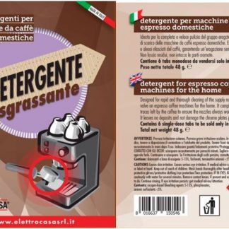 Elettrocasa AS48 Detergente Sgrassante Macchine da Caffe A Modo Mio 6 Caps