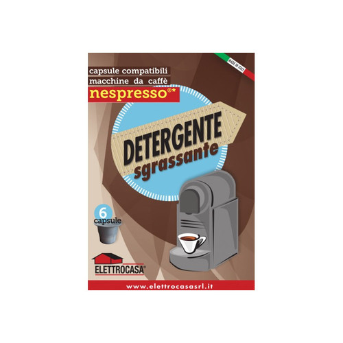 Elettrocasa AS47 Detergente Sgrassante per Macchine Caffe Nespresso 6 Caps