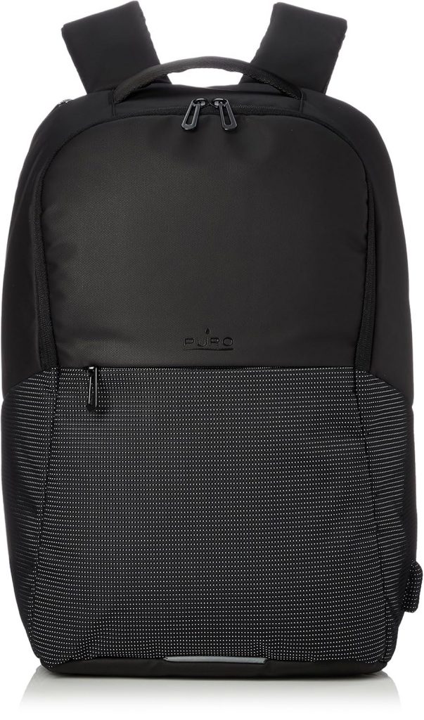 Puro ByNight Backpack Nero Zaino in Nylon