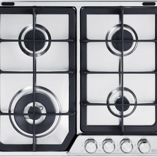 De Longhi PFI46GH Piano Cottura a Gas 60CM 4 Fuochi con Griglie in Ghisa