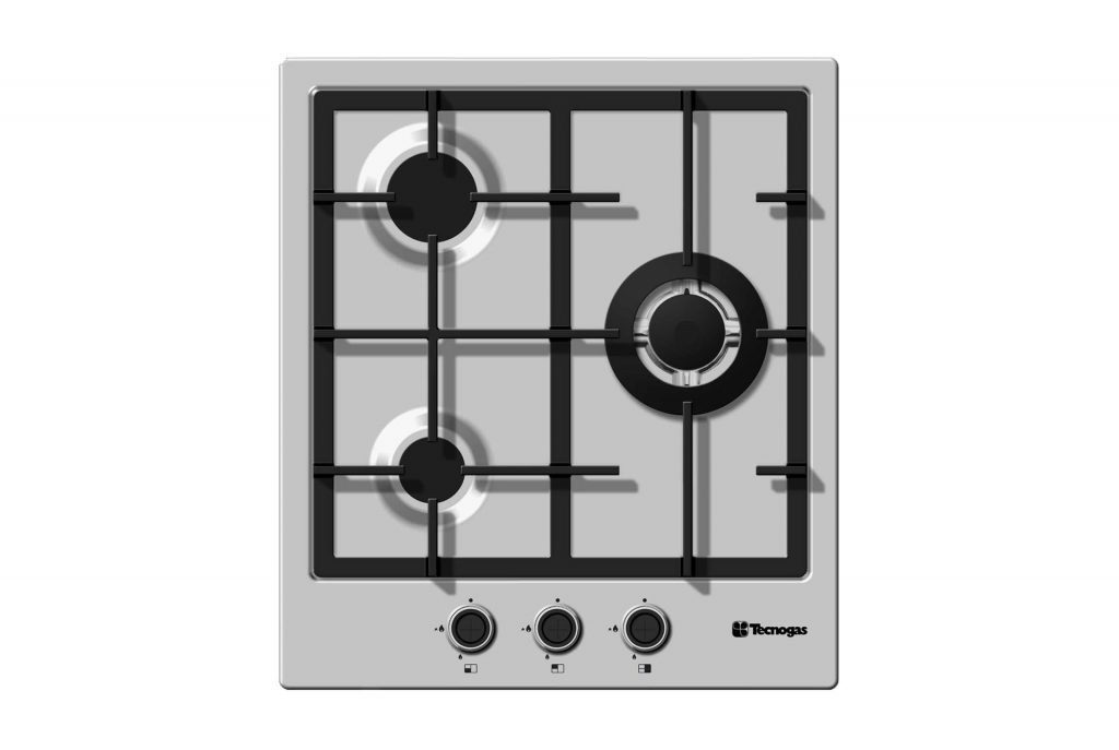 Tecnogas PN45GVF3LGX Piano Cottura Gas 45cm 3 Fuochi Inox