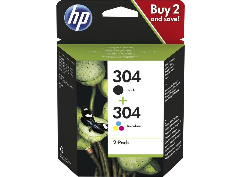 HP 304 Combo Pack Cartucce Inchiostro Originale Nero e Tricromia