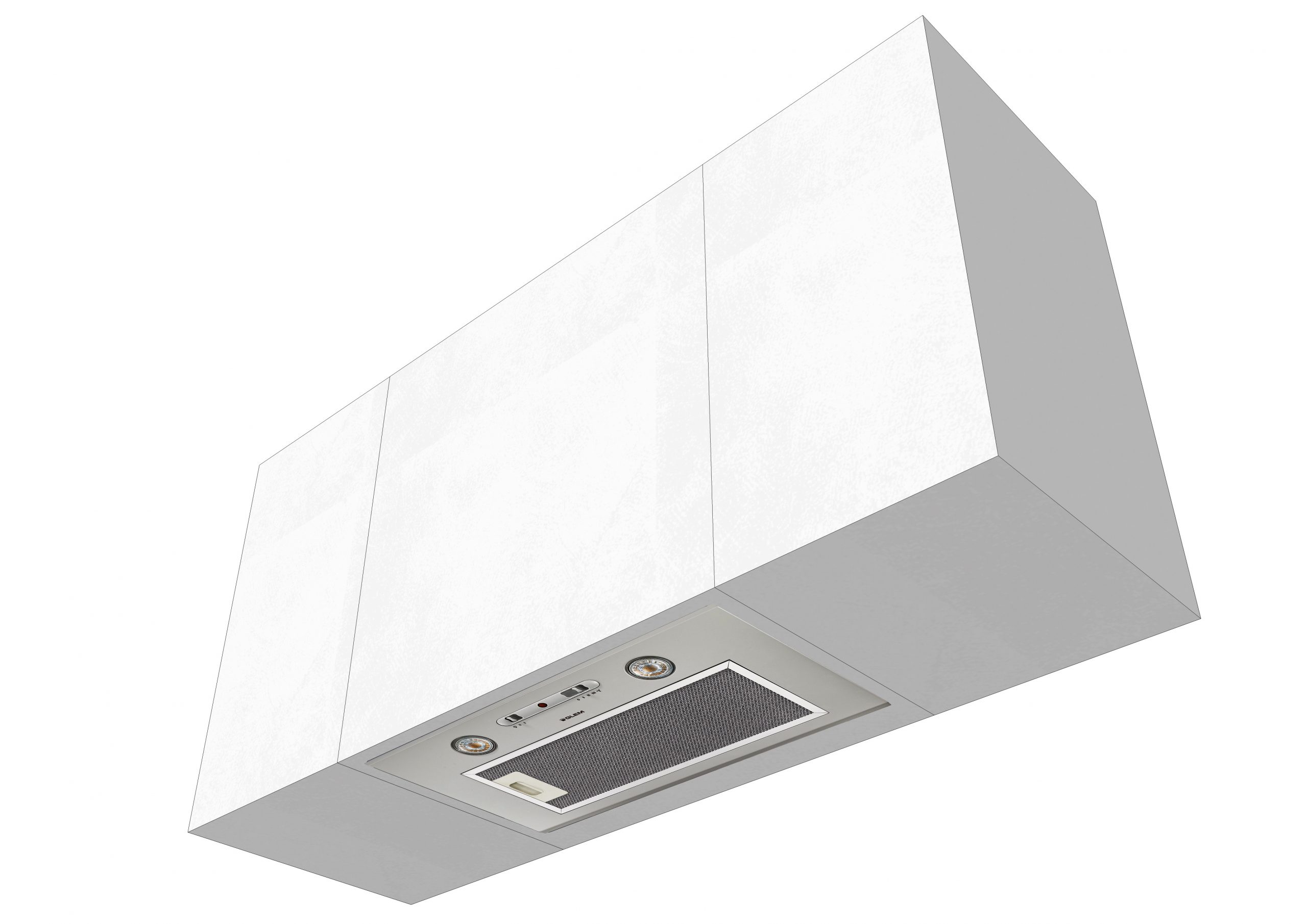 Glem GHF527SI Cappa Sottopensile 52Cm 1 Motore e 2 Lampade LED da 4W