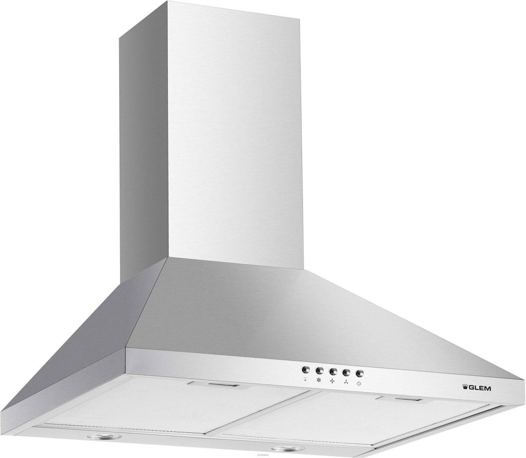 Glem GHP645IX Cappa Aspirante a Parete 60Cm 498 m3-h