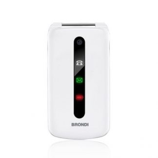 Brondi President Bianco Telefono Cellulare a Conchiglia Dual Sim Ultrasottile