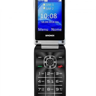 Brondi President Nero Telefono Cellulare a Conchiglia Dual Sim Ultrasottile