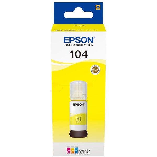Epson 104 Flacone Inchiostro Giallo 65 ml per Stampanti EcoTank