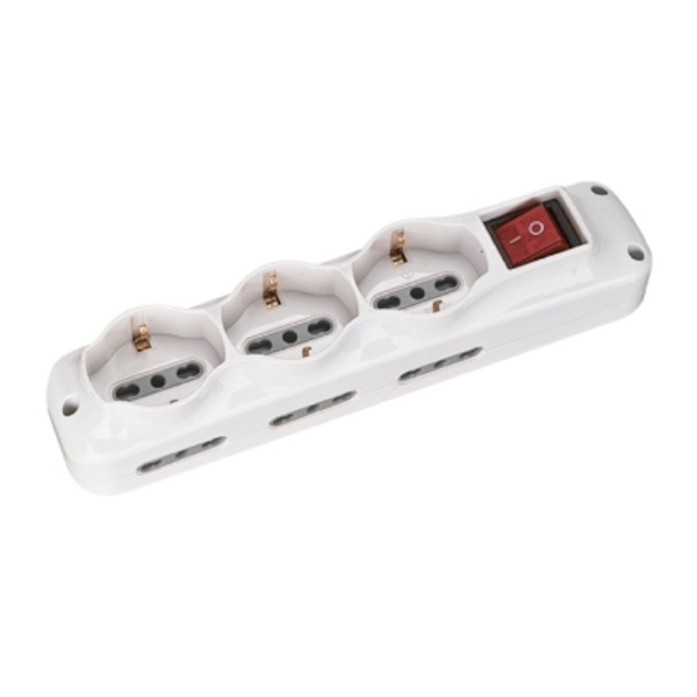 GBC 22055675 Multipresa 6 Uscite 3 Uscite Shuko con Interruttore