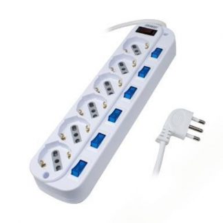 GBC 22057600 Multipresa 6 Uscite 16A con 6 Interrutori