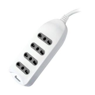 GBC 22054810 Multipresa Bianco 4 Uscite Bipasso 16A con Cavo
