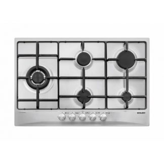 Glem DGP75X Piano Cottura Gas 75CM 5 Fuochi con Griglie in Ghisa