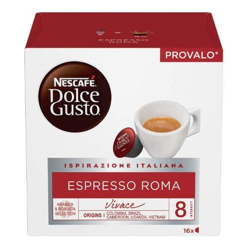 Nescafe Espresso Roma Confezione 16 Capsule Caffe Compatibili Dolce Gusto