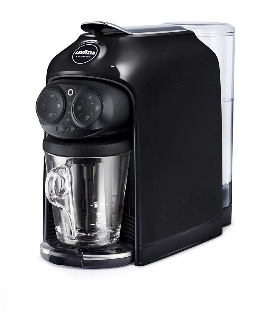 Lavazza Desea Black Ink Macchina Caffe a Capsule con Cappuccinatore e Tazza