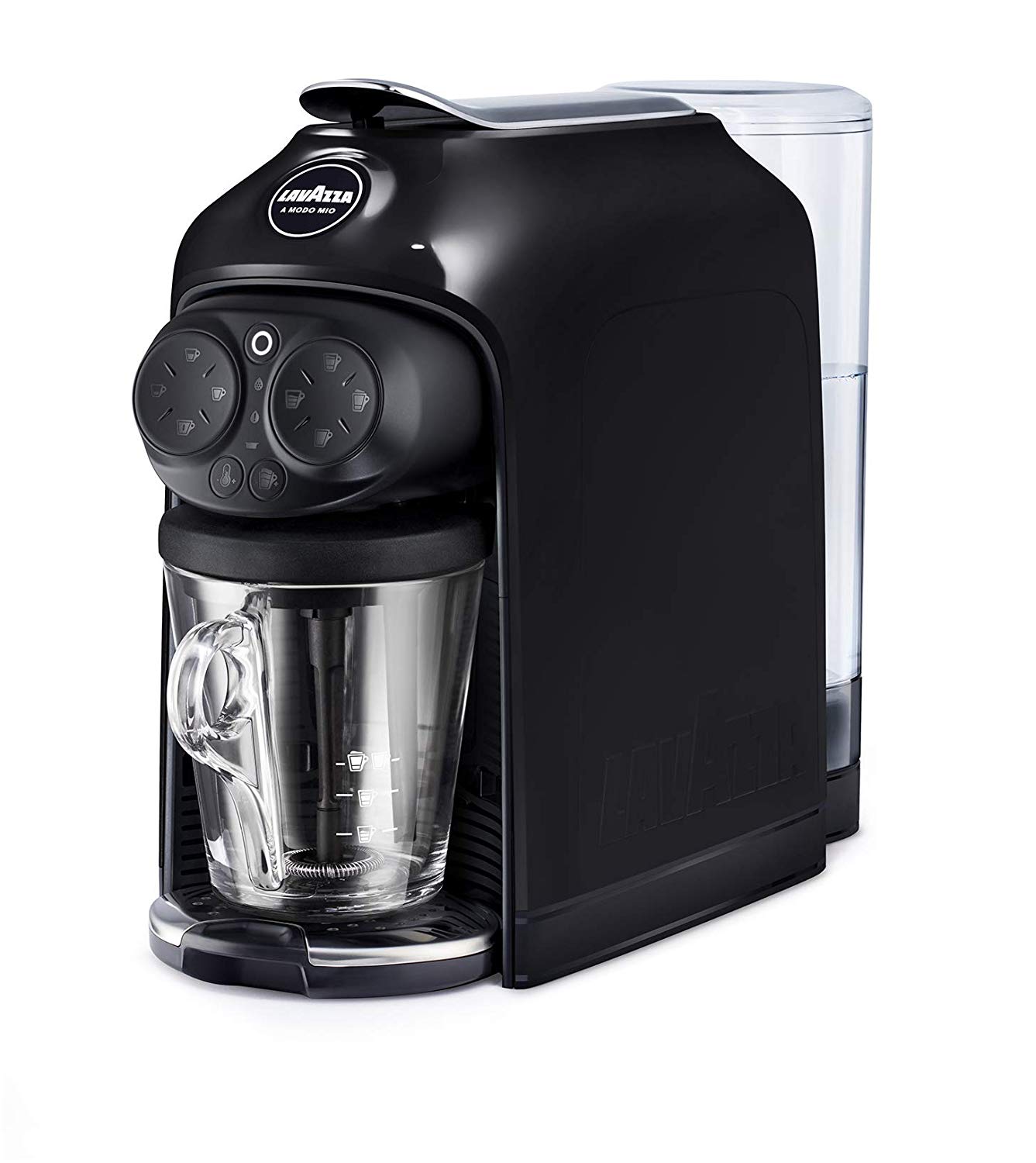 Lavazza Desea Black Ink Macchina Caffe a Capsule con Cappuccinatore e Tazza