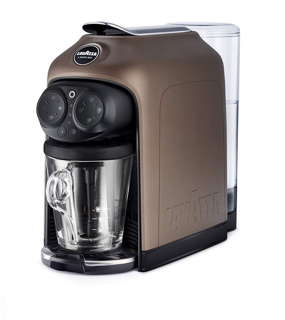 Lavazza Desea Brown Walnut Macchina Caffe a Capsule con Cappuccinatore e Tazza
