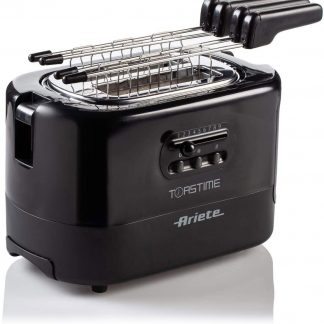 Ariete Toastime Nero Tostapane 700W Funzione Scongela e Riscalda