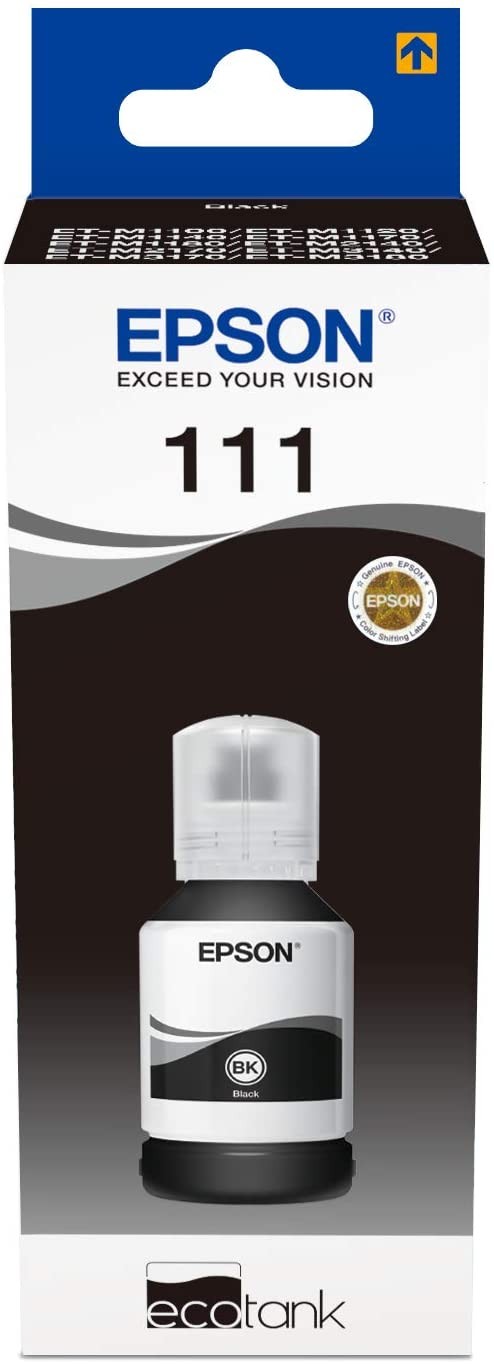 Epson 111 Flacone Inchiostro Nero per Stampanti Ecotank