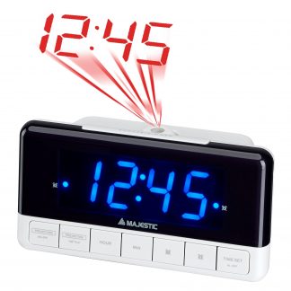 Majestic SVE337P Bianca E200 Orologio Sveglia Digitale con Allarme e Proiezione