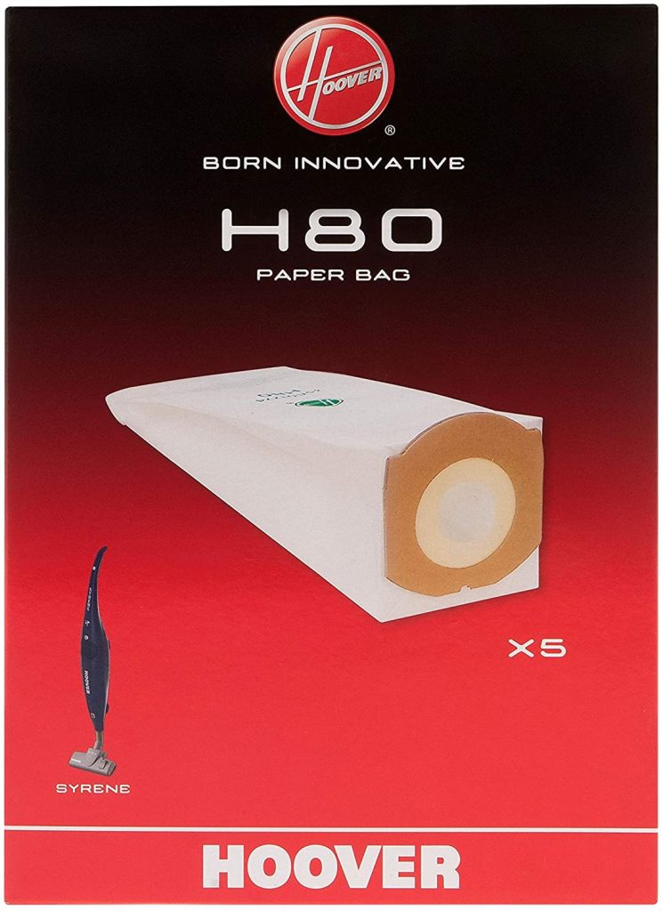 Hoover H80 Confezione 5 Sacchetti Carta per Scopa Syrene