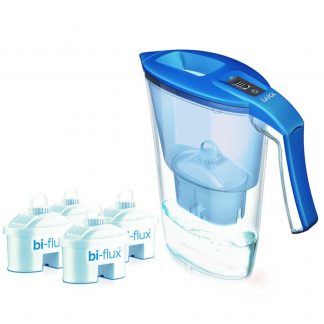 Laica Purella Blue Caraffa Filtrante Capacita 2.3 Litri con 4 Filtri Bi-Flux