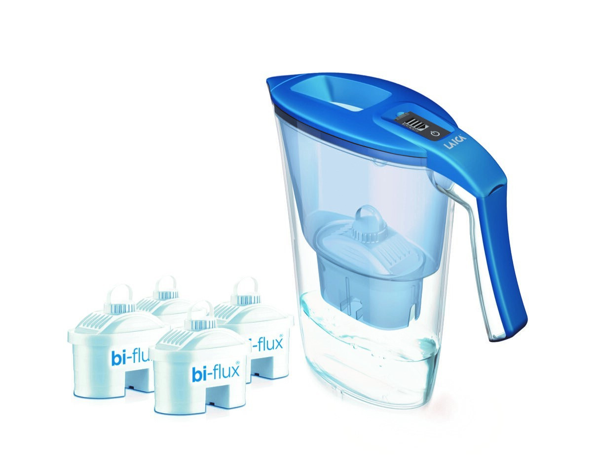 Laica Purella Blue Caraffa Filtrante Capacita 2.3 Litri con 4 Filtri Bi-Flux