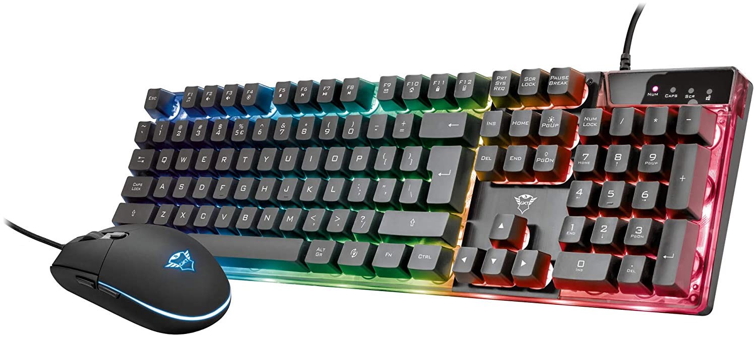 Trust GXT 838 Azor Set Tastiera Mouse con Illuminazione LED 3 Colori