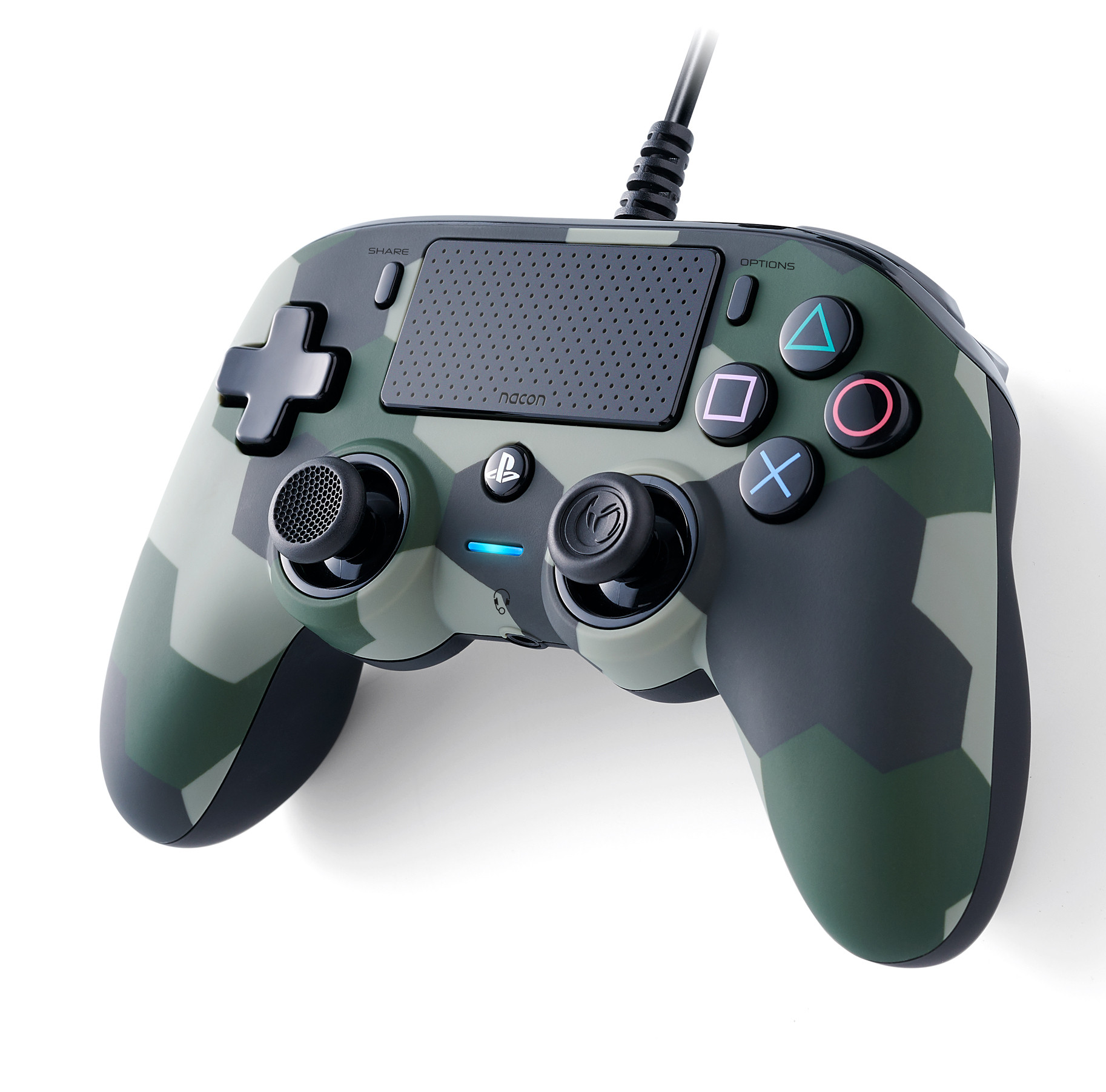 Nacon PS4OFCPADCAMGREEN Controller Wired per PS4