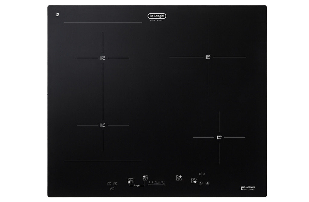 De Longhi HDG65IND Piano Cottura a Induzione Nero 60Cm 4 Zone