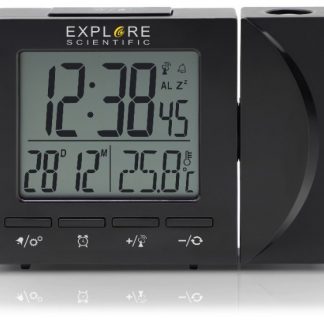 Explore Scientific RDP1001 Nero Orologio Radiocontrollato con Proiezione