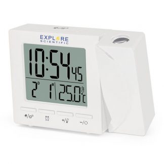 Explore Scientific RDP1001 Bianco Orologio Radiocontrollato con Proiezione