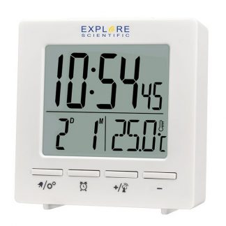 Explore Scientific RDC1005 Bianco Orologio Radiocontrollato con Sveglia