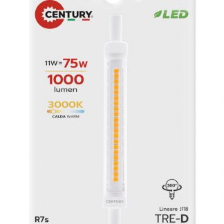 Century TRS0811830BL Lampadina LED 8W R7S 3000K 800LM