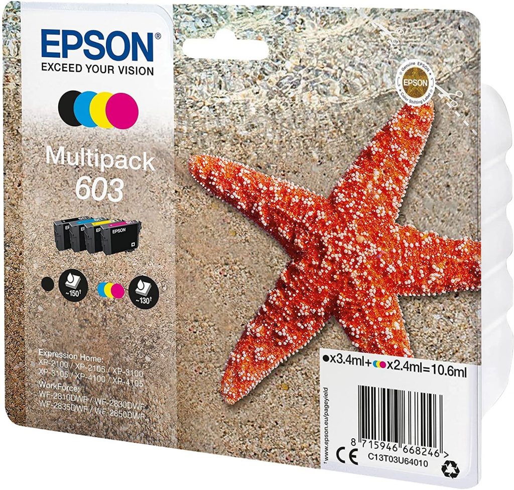 Epson Serie Stella Marina 603 Multipack 4 Cartucce Inchiostro Originale