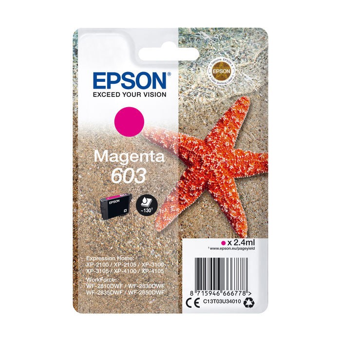 Epson Serie Stella Marina 603 Magenta Cartuccia Inchiostro Originale