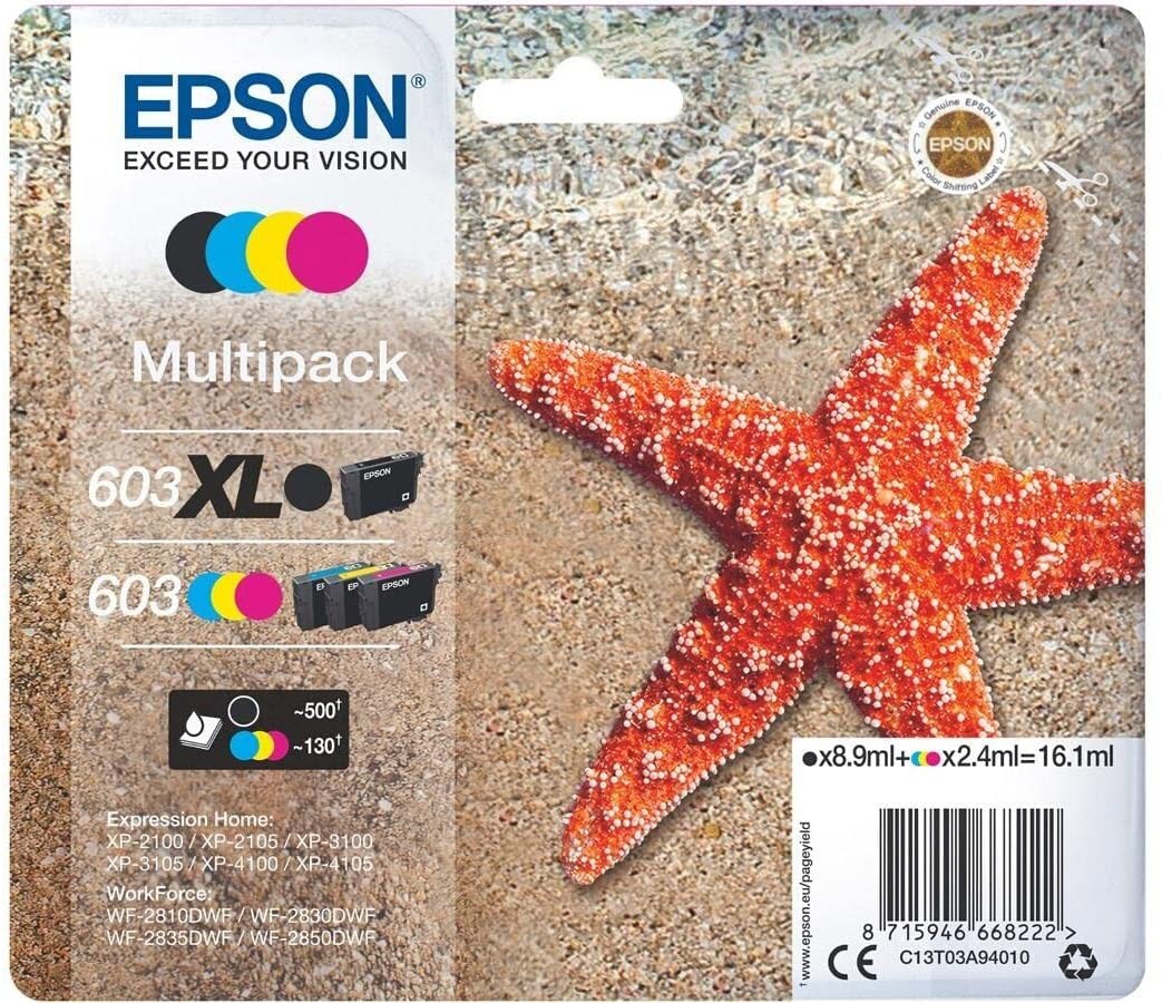 Epson Stella Marina 603 XL 3 Colori Cartuccia Originale