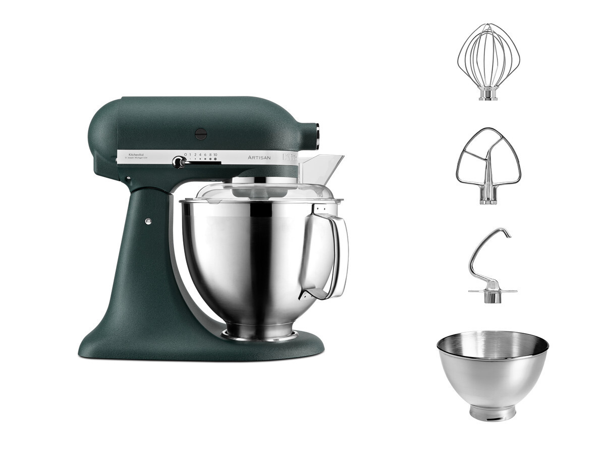 Kitchenaid 5KSM185PSEPP Verde Palma Impastatore 300W 4.8LT Ciotola Acciaio