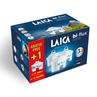 Laica Confezione 4 Cartucce Filtranti Bi-flux Filtro Ricambio per Caraffa
